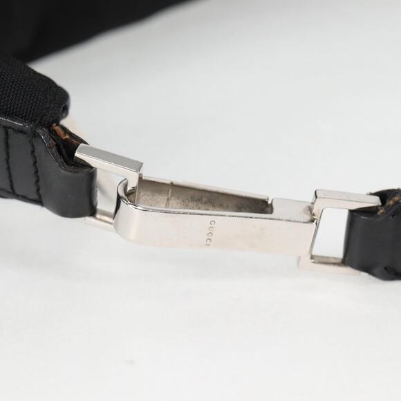 GUCCI Shoulder Bag Nylon Black Silver 001 001 - Picture 8 of 16